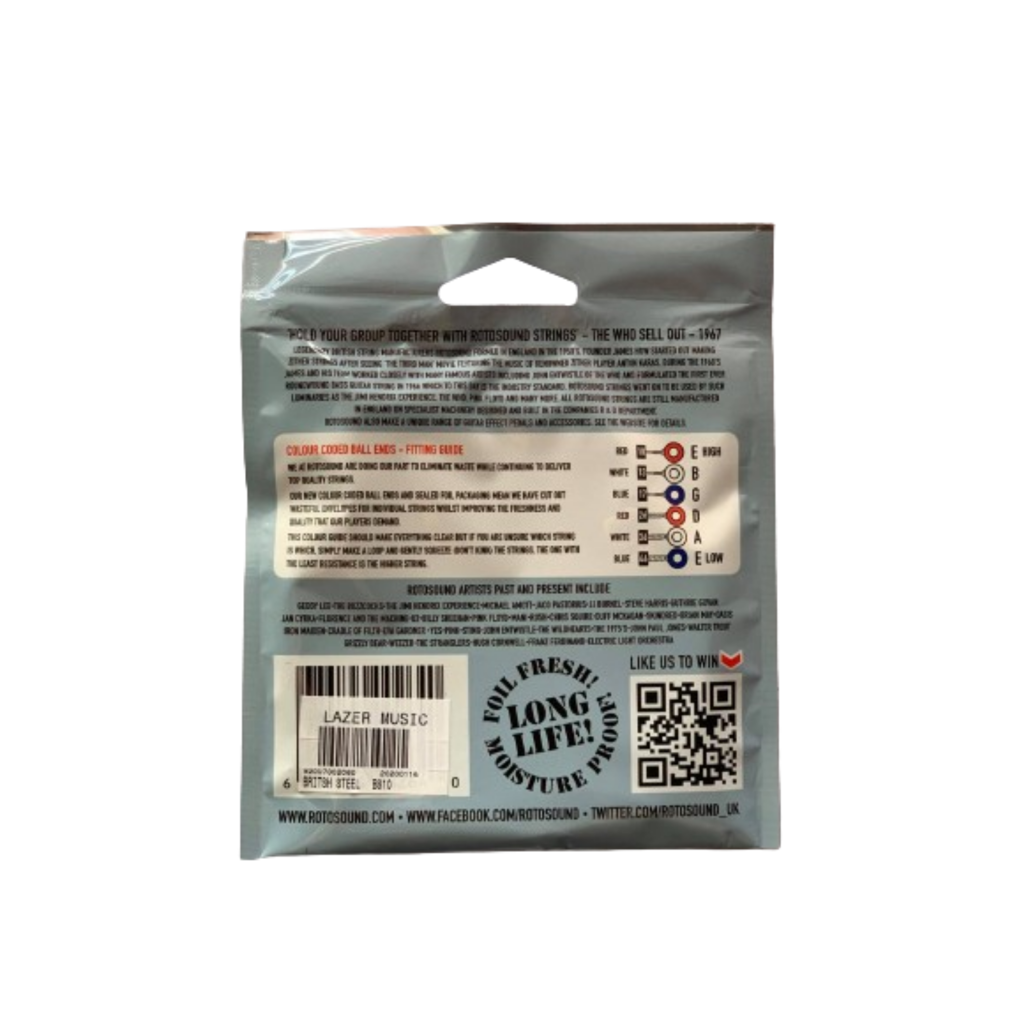 Rotosound British Steels Regular Electric Guitar Strings